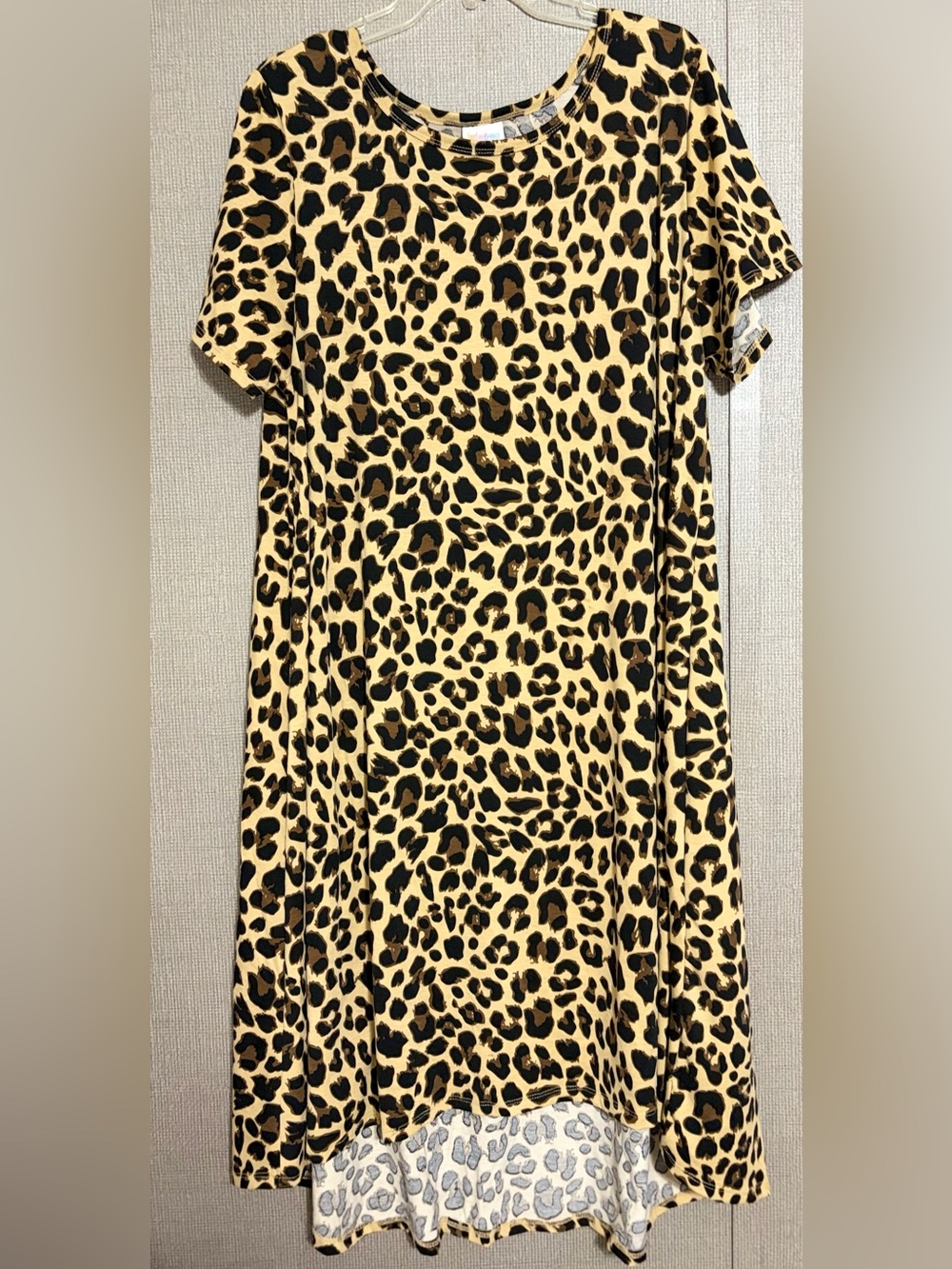 LuLaRoe Carly Swing High-Low Cheetah Print Dress